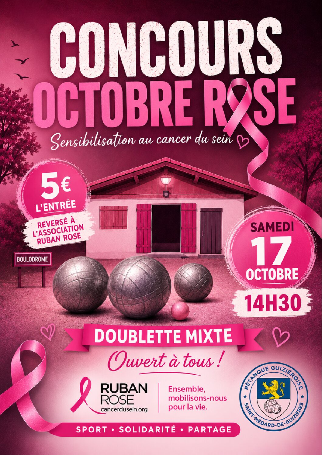 Concours de pétanque OCTOBRE ROSE
